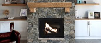 Fireplace Stone Veneers Wood Mantel