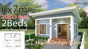 house design 3d 6x7 meter 20x23 feet 2