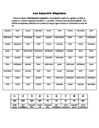 French Adjectives Worksheets Teaching Resources Tpt