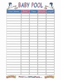 Erasable Baby Birth Pregnancy Due Date Pool Chart 22 X 34 Includes Dry Erase Pen