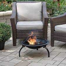 Round Steel Portable Wood Fire Pit
