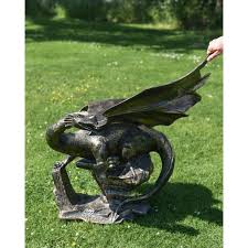 Cast Aluminium Viserion Dragon Garden