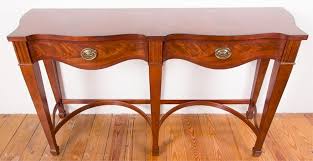Broyhill Walnut Serpentine Sofa Table
