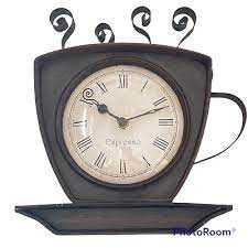Firstime Bronze Coffee Cup Wall Clock