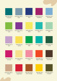 basic pantone color chart in