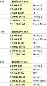 Middle School Half Day Schedule Agora Cyber Charter