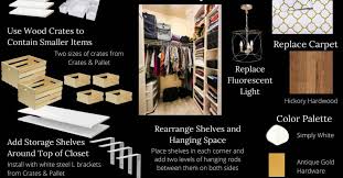 plan to make a small walk in closet