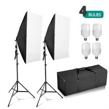 Zuochen Photography Studio 4x 25w Led Softbox Lighting Stand Kit Photo Video Light Set Softbox Aliexpress