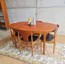 teak dining table and chairs
