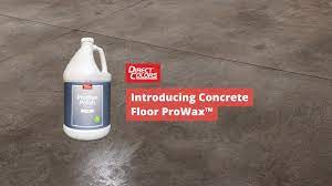 diy concrete floor waxing with direct