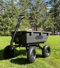 4 wheel poly dump cart 1200lb capacity