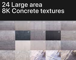 8k large area concrete textures pack