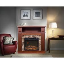 Bold Flame 36 Inch Faux Marble Electric