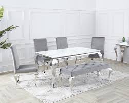 The linen fabric kitchen chairs seat, the button tufted back. Sets Louis 1 6m Dining Room Table Chairs Niches