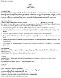 Healthcare Assistant Cv Example Icover Org Uk