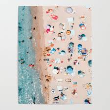 Aerial Beach Print Ocean Art