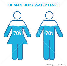 diagram of human body and moisture
