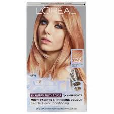 This hair dye kit is available in a color palette ranging from ash blonde to chocolate brown to jet black. L Oreal Hair Color 822 Medium Iridescent Blonde