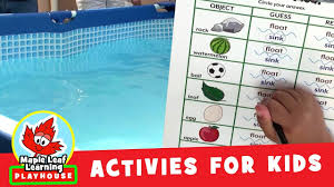 sink or float activity for kids maple