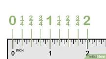 Where is a quarter of an inch on a ruler?