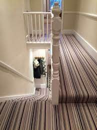 g grey stripe stair and hallway
