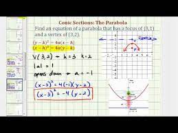 Find The Equation Of A Parabola Given