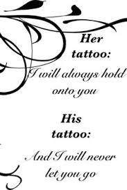 Cute matching tattoos for him and her | your body is a canvas ... via Relatably.com