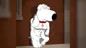 Buff Brian Griffin With Abs Smoking Against a Wall | Know Your Meme
