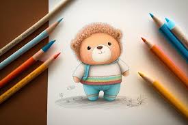 cute cartoon character drawing with