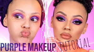 bold purple makeup tutorial