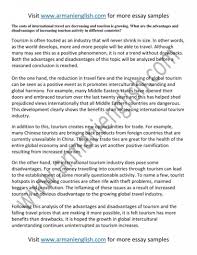 international tourism advantages and disadvantages essay 014 essay on travelling example travel examples college writing