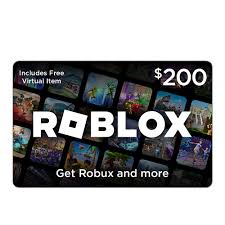 roblox 200 digital gift card includes