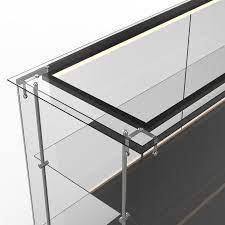 Frameless Glass Display Case With Led