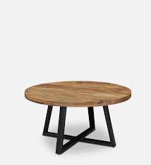 Round Coffee Table In Brown Black