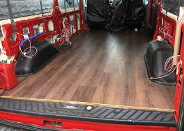 installing flooring in a cer van