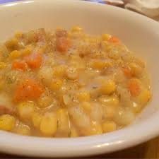 chunky corn chowder vegan recipe