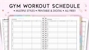 free 6 day gym workout schedule pdf