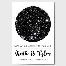 Custom Personalized Star Constellation Map Star Chart Custom Engagement Anniversary Birthday Baby Wedding Present Cool Gift Idea Night Sky Poster