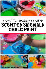 Make Scented Sidewalk Chalk Paint