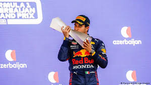 Sergio perez won the azerbaijan grand prix in baku for red bull racing on sunday, the sixth race of the 2021 formula 1 world championship season, after longtime leader max verstappen blew a tyre. Co7teeqgqebxvm