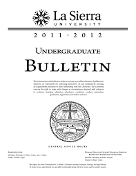 undergraduate bulletins