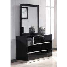 j m lucca dresser and mirror in black