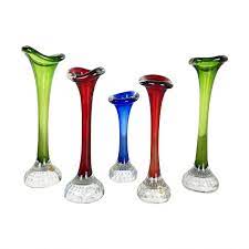 five glass vases by bo borgstrom