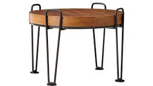 Ojai Round Wood Iron Side Table