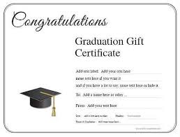 graduation gift certificate templates