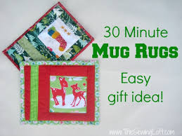 holiday mug rug the sewing loft