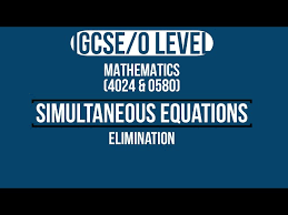O Level Math Simultaneous Equations