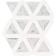 msi carrara white faceted 9 26 in x 12 in polished marble
