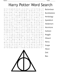 harry potter word search wordmint