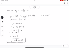 Line Y 3x 8 Find The Equation